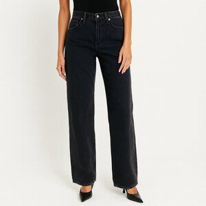 NWT Levi's Low Rise Straight Dad Jeans Womens 30 Black Premium